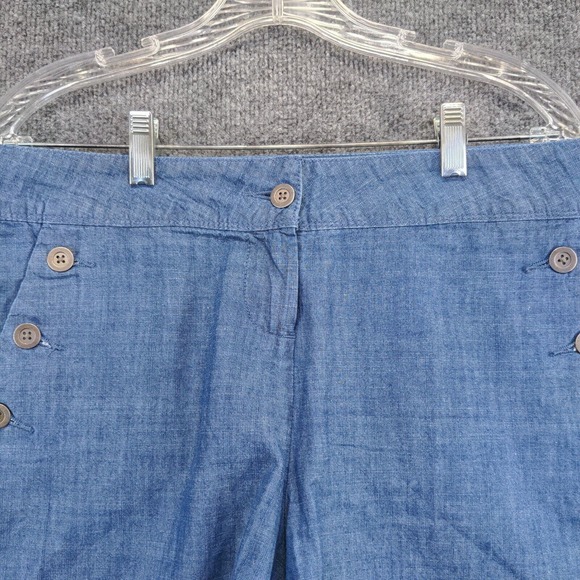 The Limited Women's Chino Shorts Blue Size 10 100% Cotton Slash Pockets - Picture 6 of 11